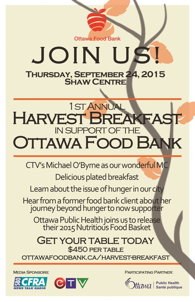 Ottawa Food Bank Harvest Breakfast Hunger Awareness Week