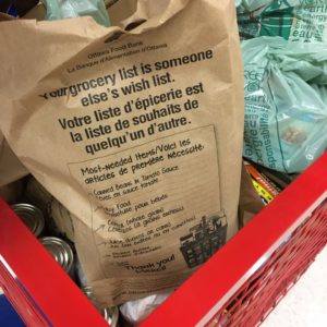 A full donation bag - Ottawa Food Bank