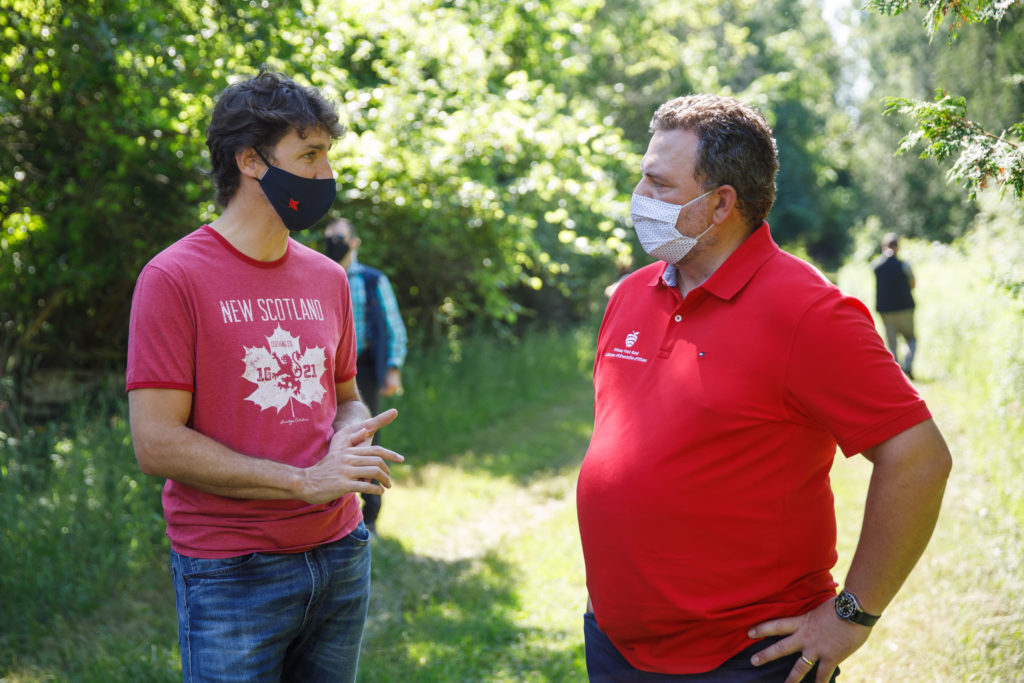 Prime Minister Trudeau, Sophie and the kids pick broccoli at the Ottawa Foodbank's farm in Stittsville, followed by media interviews and a live appearance on the Canada Day broadcast. July 1, 2020.