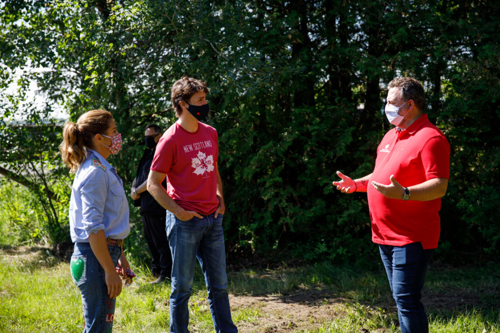 Prime Minister Trudeau, Sophie and the kids pick broccoli at the Ottawa Foodbank's farm in Stittsville, followed by media interviews and a live appearance on the Canada Day broadcast. July 1, 2020.