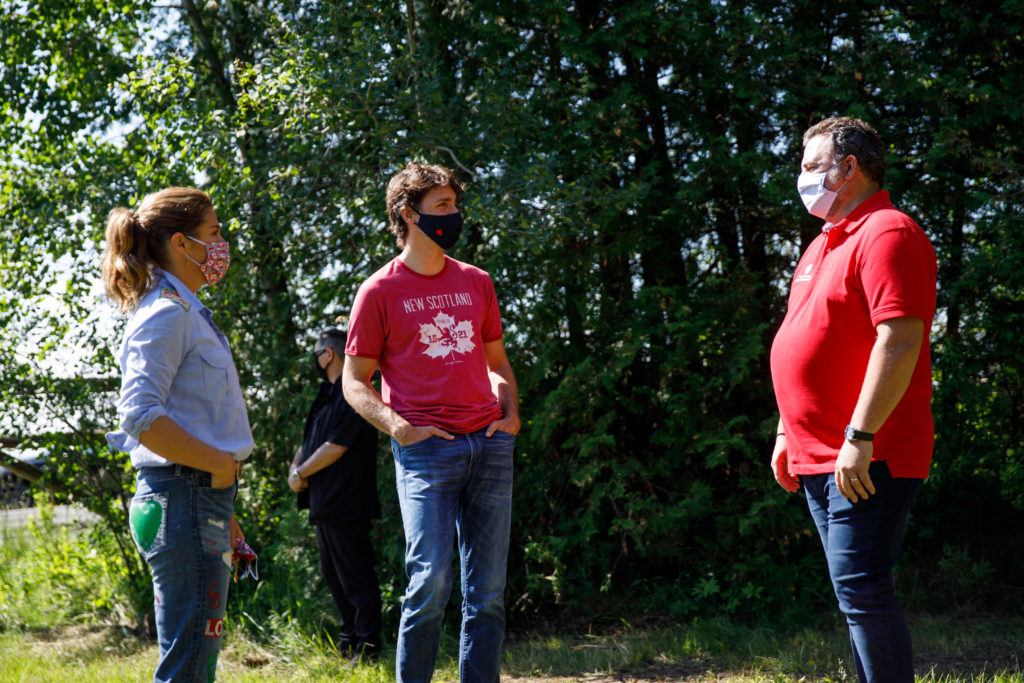 Prime Minister Trudeau, Sophie and the kids pick broccoli at the Ottawa Foodbank's farm in Stittsville, followed by media interviews and a live appearance on the Canada Day broadcast. July 1, 2020.