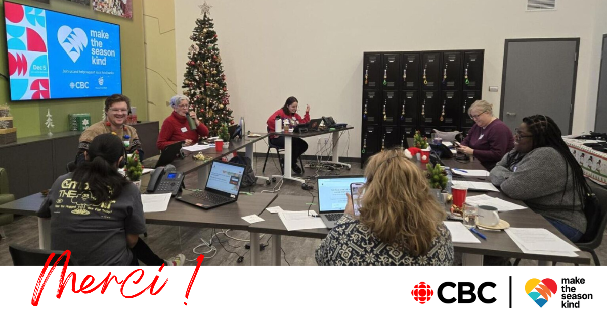 Make the Season Kind call centre with logos and thank you text below