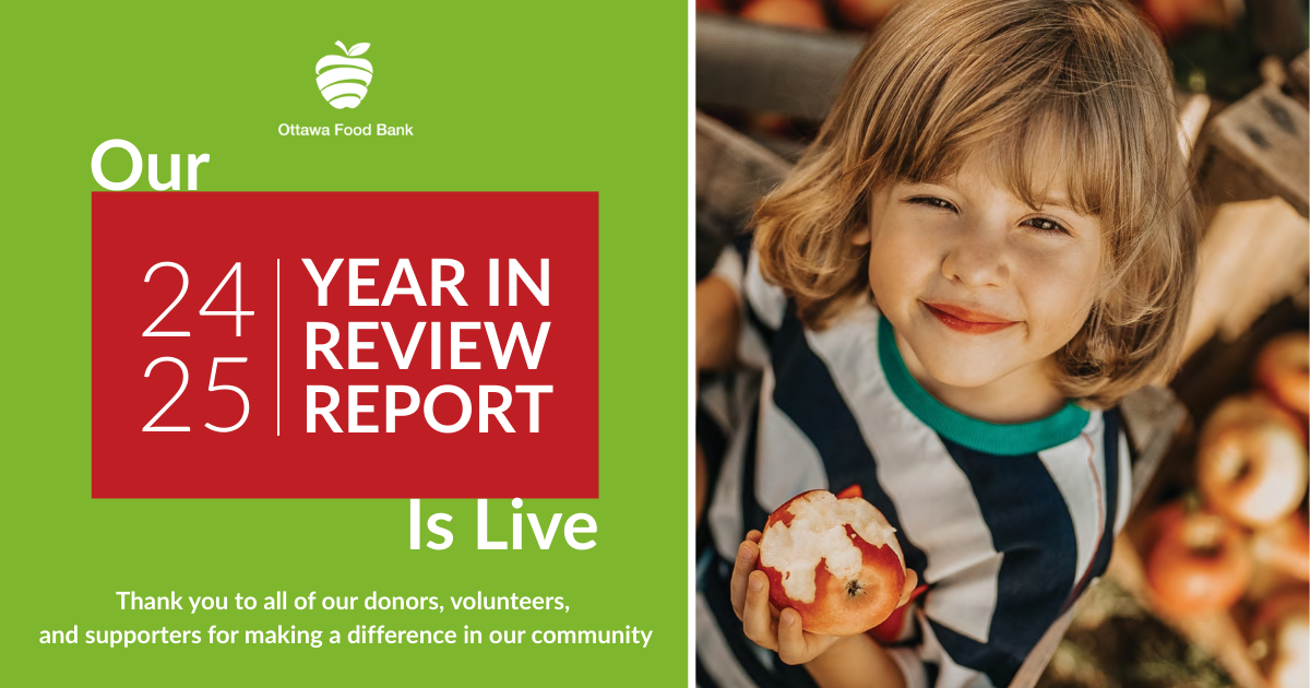 Year in Review banner, reading : Thank you to all of our donors, volunteers, and supporters for making a difference in our community