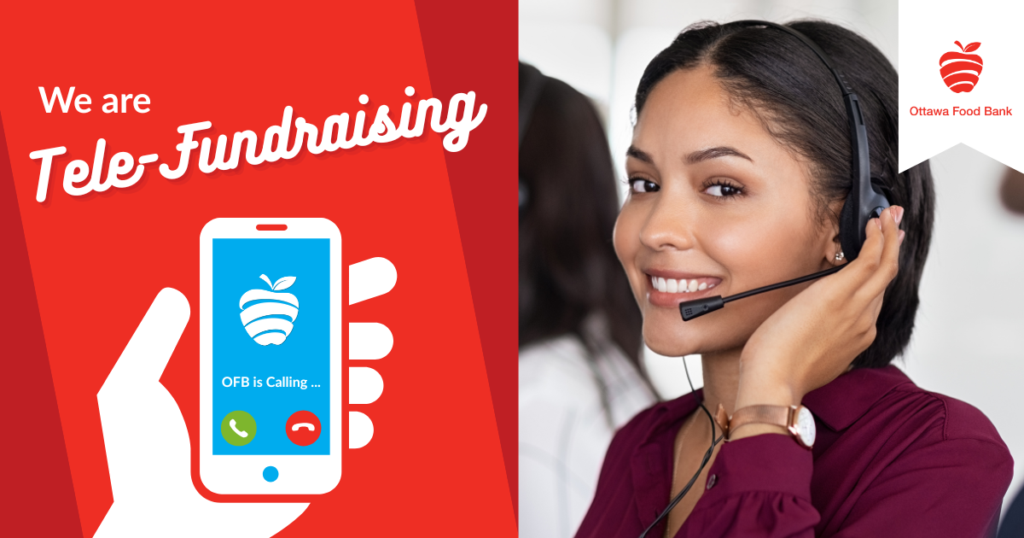 Ottawa Food Bank tele-fundraising banner.