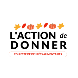 Thanks 4 giving food drive french logo